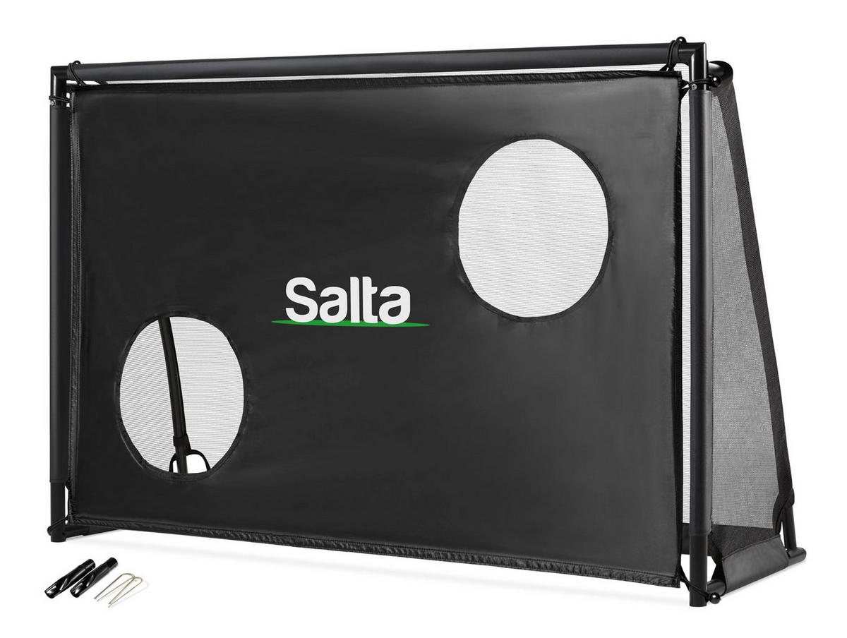 Fußballtor Salta Legend Mit Torwand - Schwarz, KONVENTIONELL, Kunststoff/Metall (180/120/60cm) - Salta