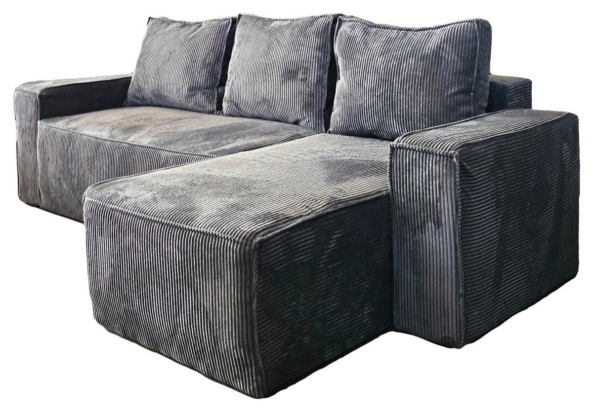 Sarokgarnitúra Denver - szürke, Modern, faalapú anyag/textil (230/140cm) - Best Price