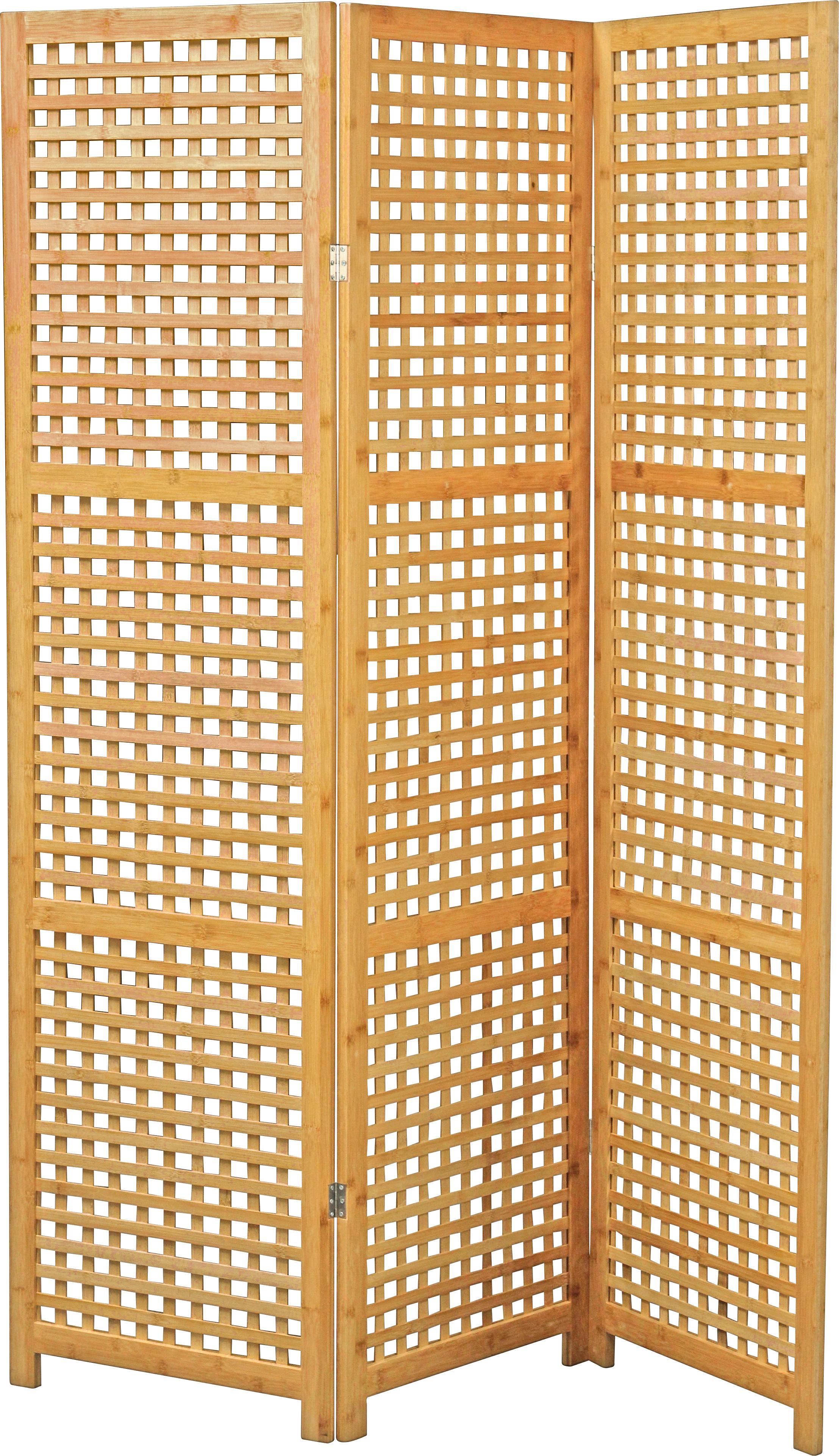 Paravent Panda - Braun, MODERN, Holz (147/180/1,60cm)