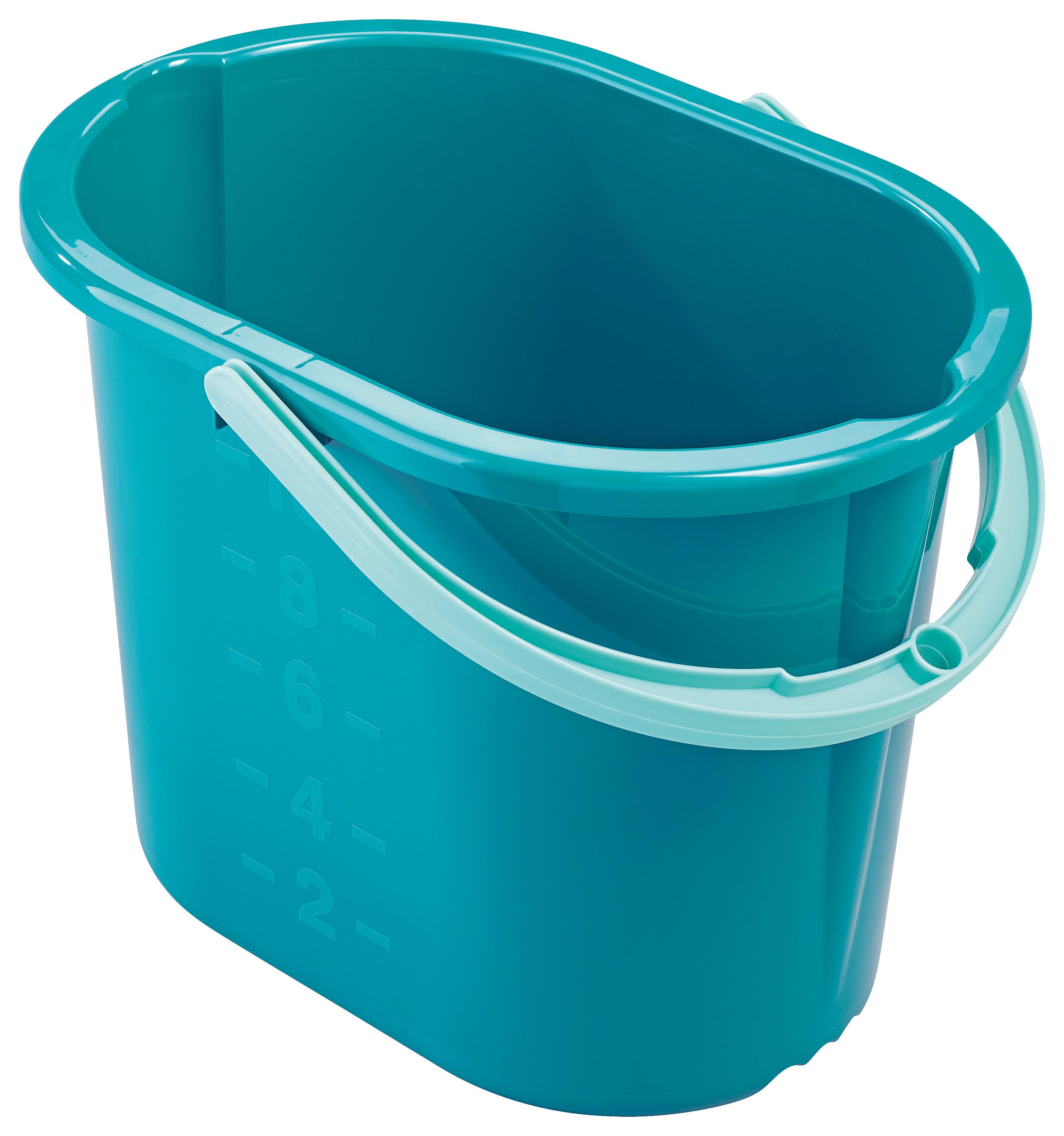 Eimer Picobello Türkis 12 L - Türkis, Basics, Kunststoff (12l) - Leifheit
