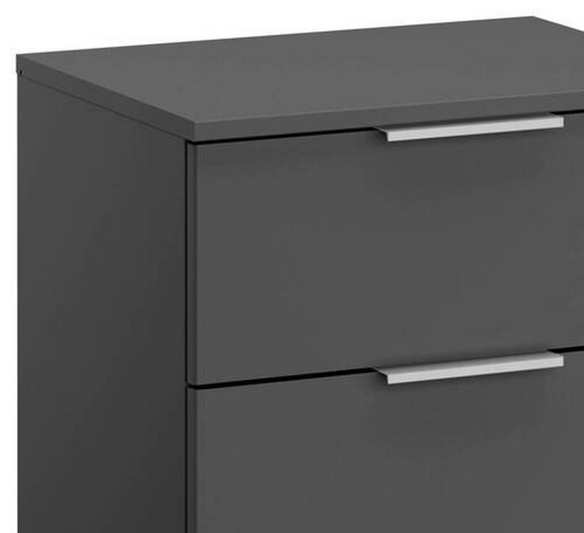 Nachtkästchen Grau H: 62 Cm Alabama - Alufarben/Grau, MODERN, Holzwerkstoff (47/62/42cm) - Rauch Möbel