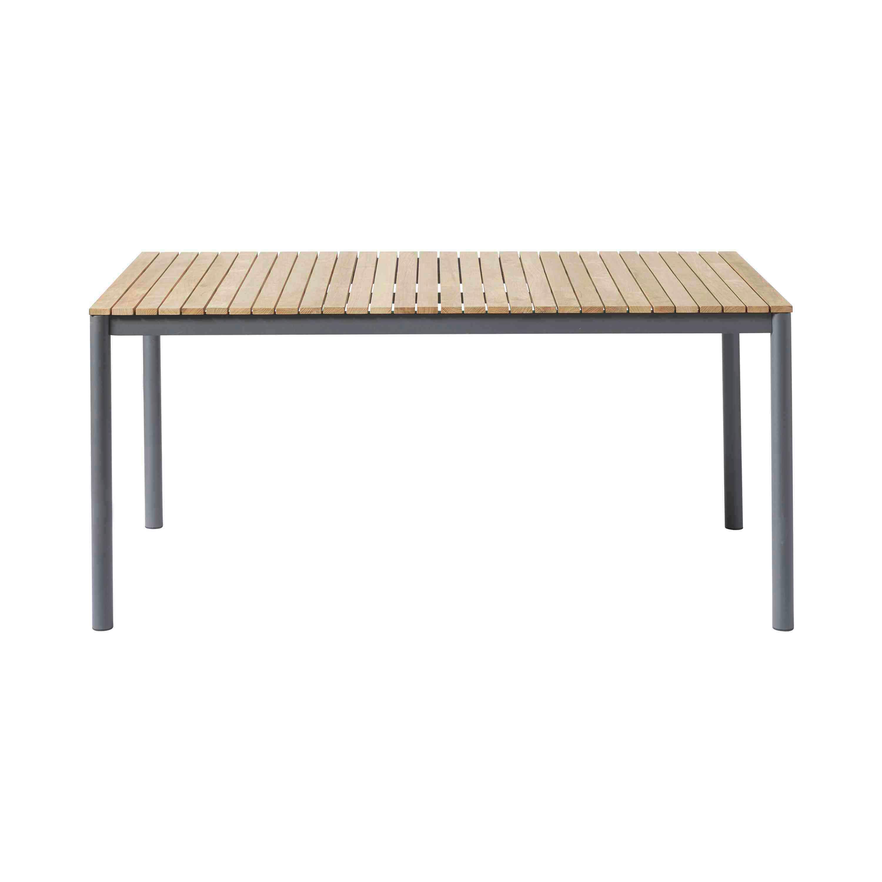 Gartentisch Mood Teakholz/Metall L 167,5 cm - Anthrazit/Teakfarben, KONVENTIONELL, Holz/Metall (167,5/100/74cm) - Gardenson