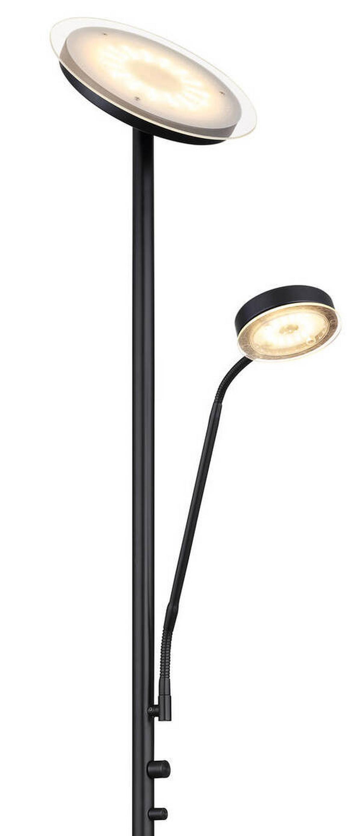 LED-Stehleuchte 59092 - Schwarz, Design, Glas/Metall (26/180cm) - Globo