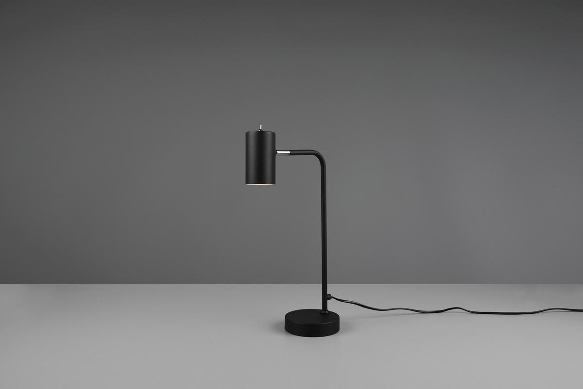 Tischlampe Marley Schwarz mit Kippschalter - Schwarz, Basics, Metall (45/12/25cm) - Trio Leuchten