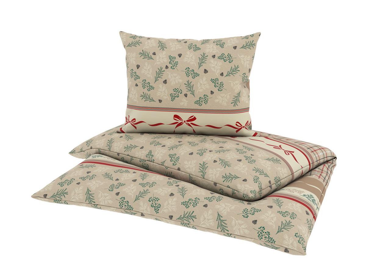 BETTWÄSCHE LILLEHAMMER - Beige/Rot, ROMANTIK / LANDHAUS, Textil - James Wood