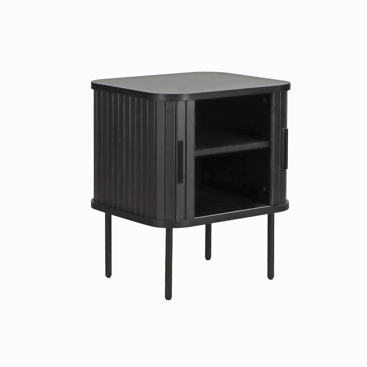 Nachttisch Schwarz B: 45 Cm - Schwarz, Design, Holzwerkstoff/Metall (45/55/40cm) - Livetastic