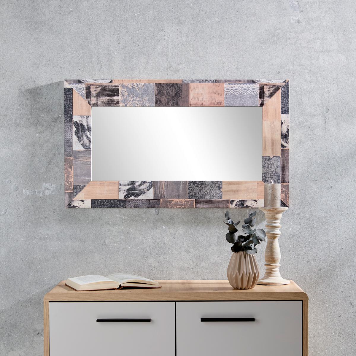 Dekospiegel Senara II Multicolor BxH: 84x48 cm - Multicolor, MODERN, Glas/Holzwerkstoff (84/48cm)