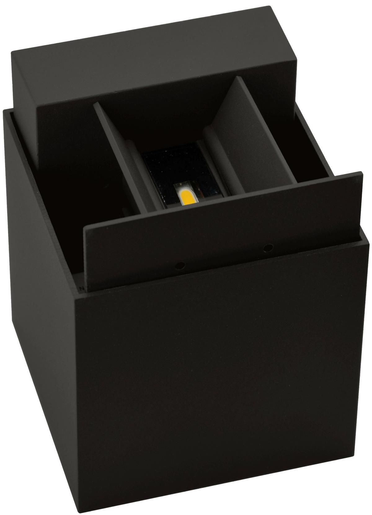 Außenwandleuchte 2528000271696 Qube Anthrazit - Anthrazit, Design, Metall (11,2/11,2/11,2cm)