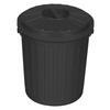 Mülleimer Mini Tonne + Deckel 7 L Kunststoff Graphit - Graphitfarben, KONVENTIONELL, Kunststoff (24/29cm)