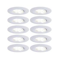 LED-Deckenleuchte Ø 9 cm 10er-Set Schwenkbar Weiß - Weiß, Basics, Kunststoff (9cm) - Paulmann