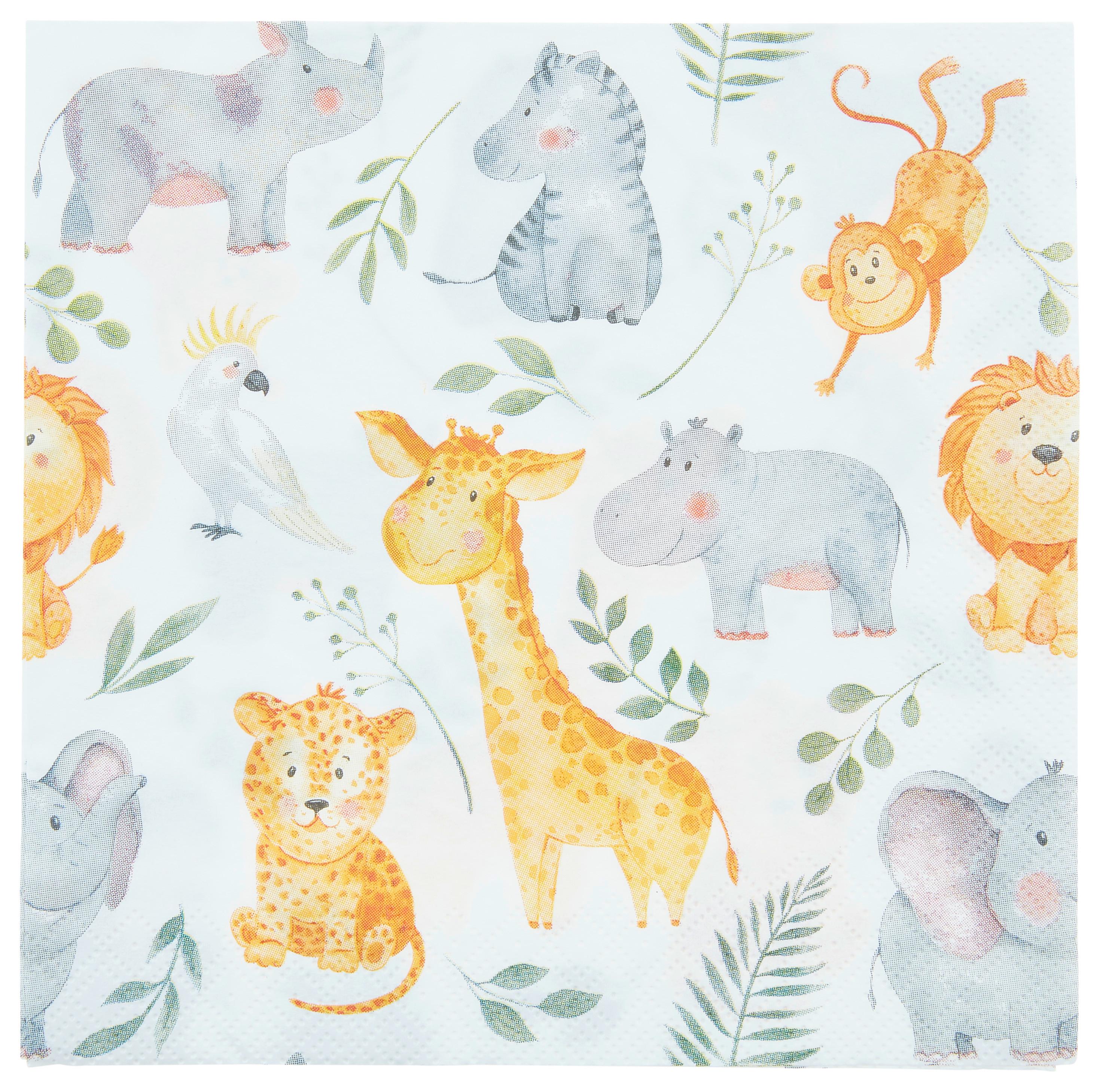 Serviette Lou Multicolor 20 Stk., 33x33 cm - Hellrosa/Braun, Design, Papier (33/33cm)