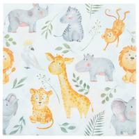 Serviette Lou Multicolor 20 Stk., 33x33 cm - Hellrosa/Braun, Design, Papier (33/33cm)
