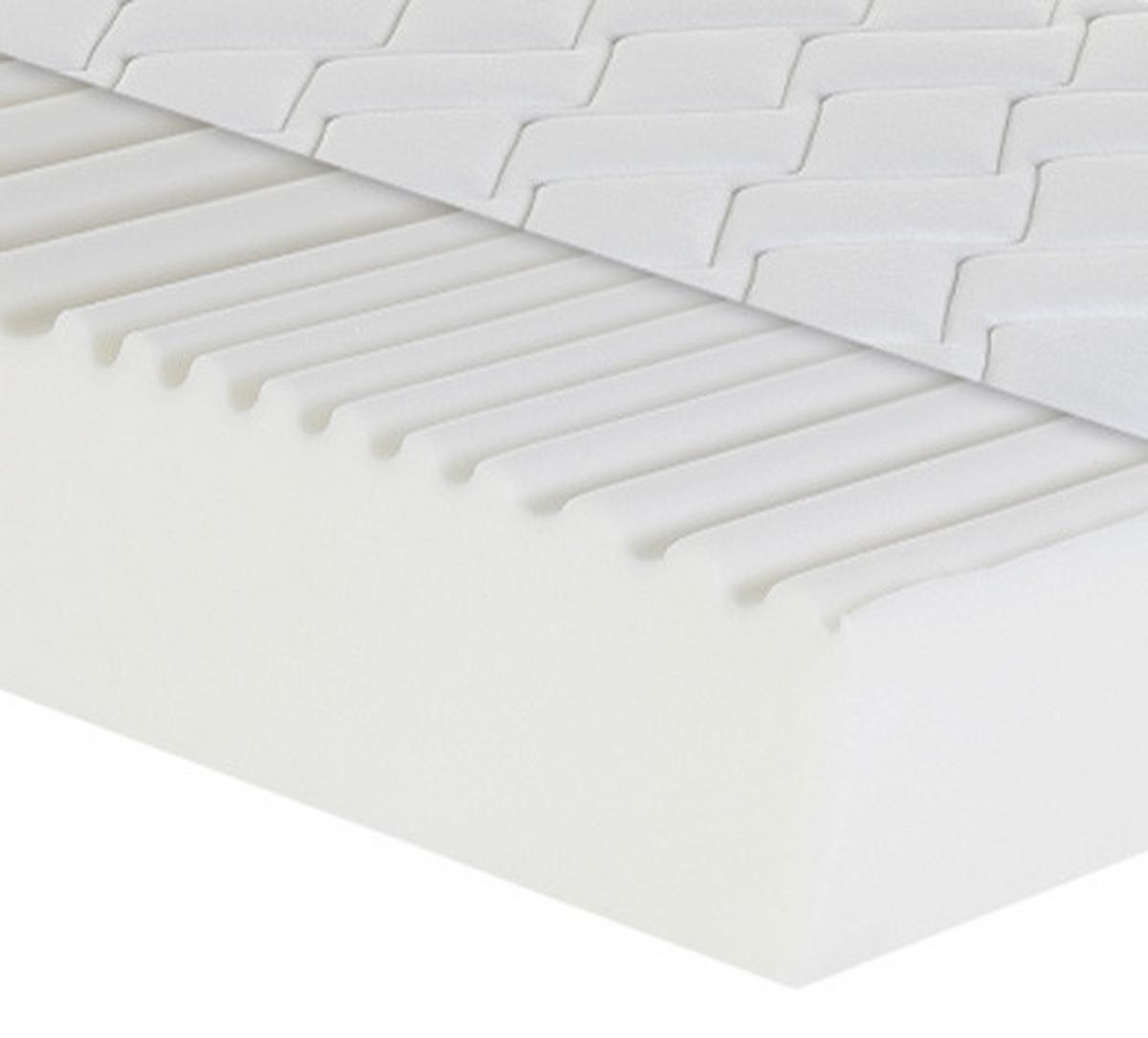 Kaltschaummatratze Air Wave 120x200 cm H2/H3 H: 23 cm - Weiß, Basics, Textil (120/200cm) - MID.YOU