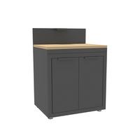 Outdoorküchenunterschrank Origin, Anthrazit, Stahl - Anthrazit, Basics, Metall (80/110/60cm) - Gardenson