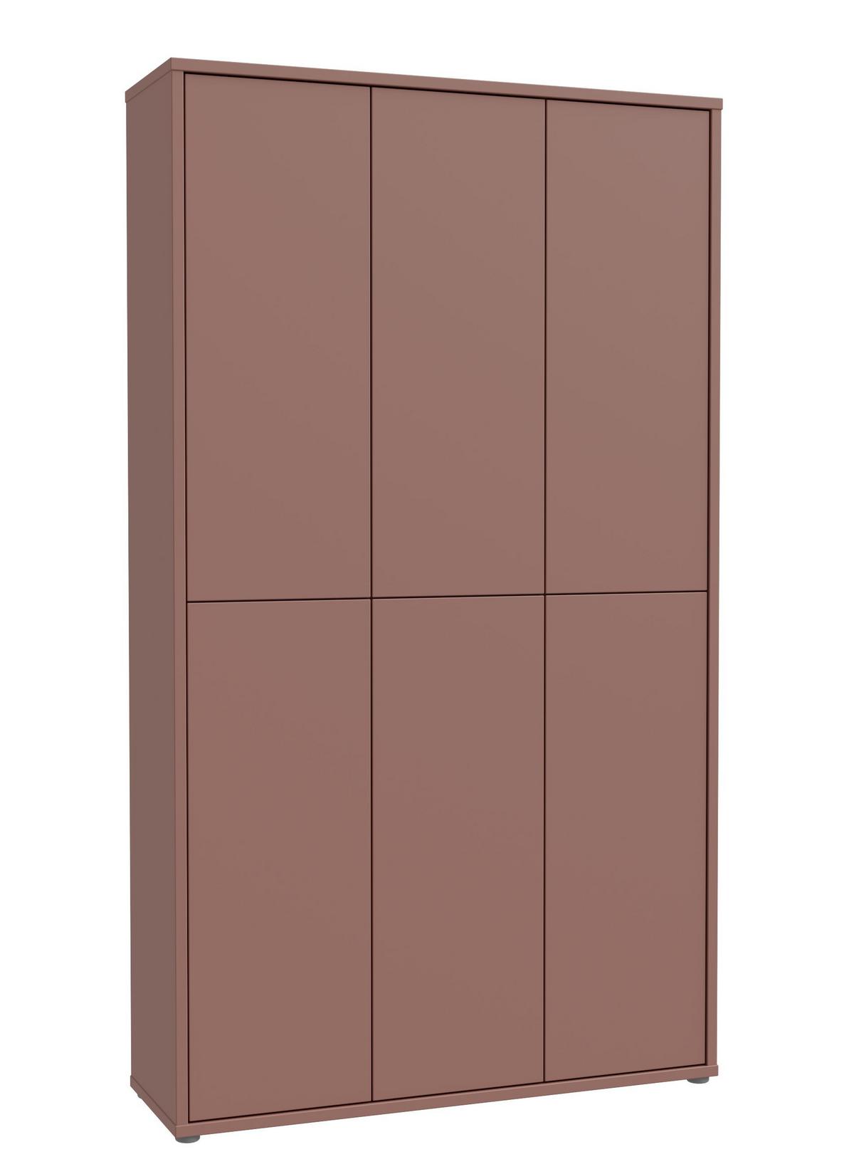 Skriňa na topánky, ALICE teracotta - bridlicová/terakota, Modern, kompozitné drevo (109,2/191,9/34,9cm)