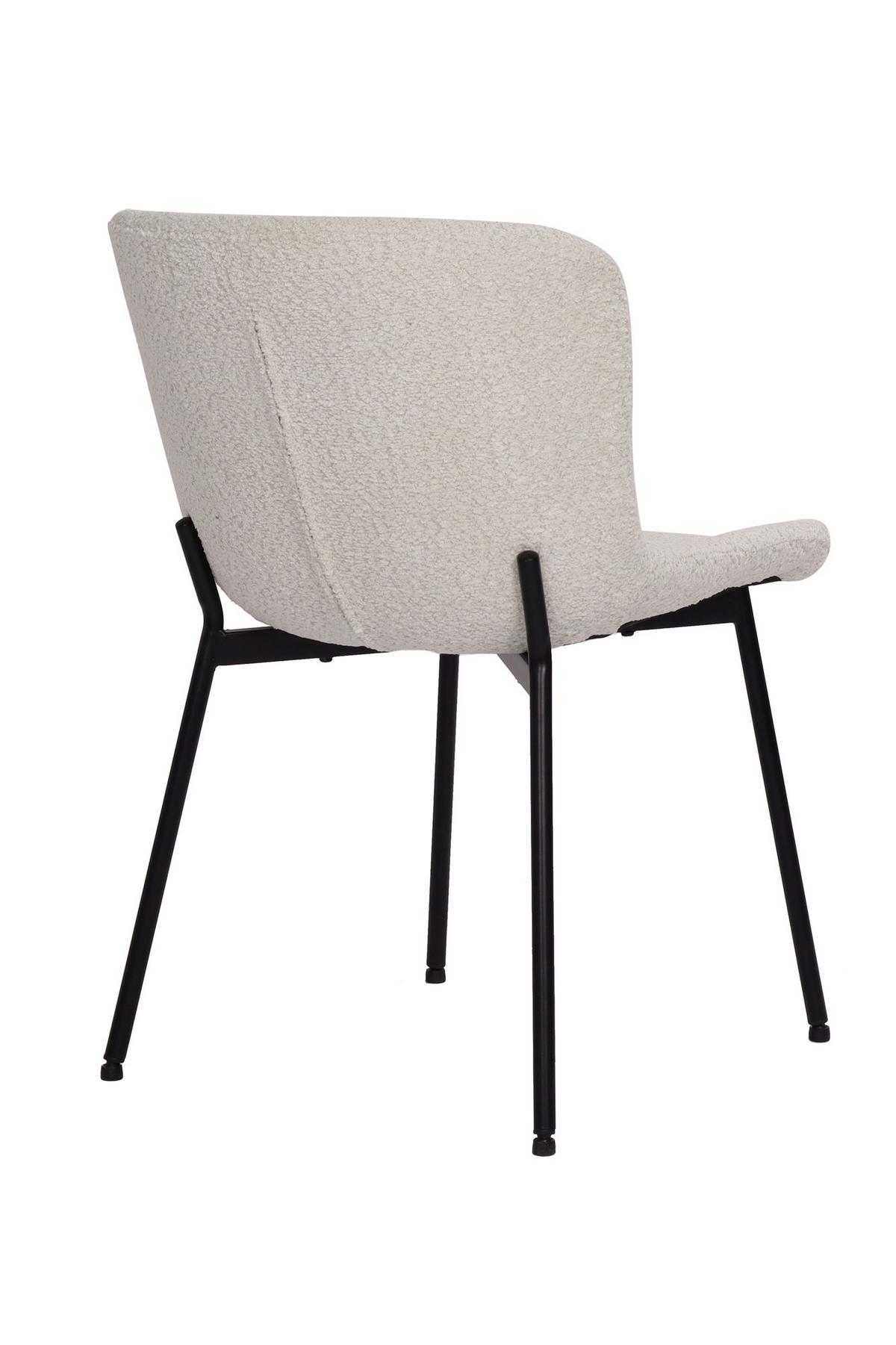STUHL-SET Schwarz/Weiß 2-teilig - Schwarz/Weiß, MODERN, Textil/Metall (48/83/59cm) - MID.YOU