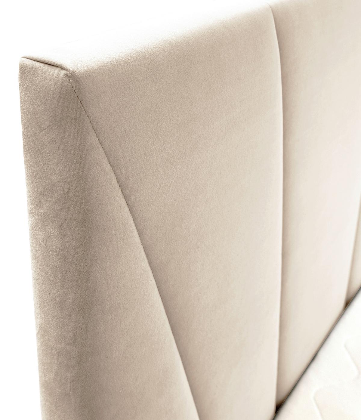 Boxbett Mit Topper 180x200 Cm Lucia - Beige, Basics, Holzwerkstoff/Textil (180/200cm) - Livetastic