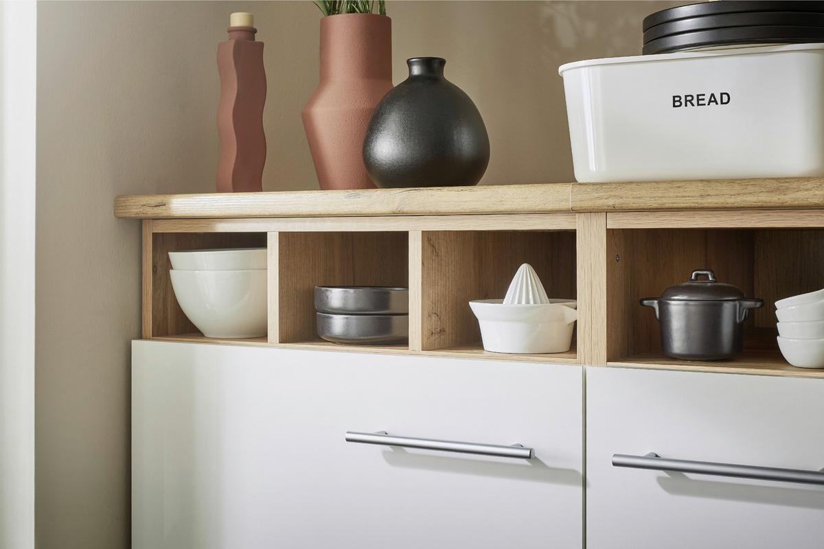 Eckküche Hilde Wildeiche - Wildeiche/Weiß, Basics, Holzwerkstoff (310/172cm) - Respekta