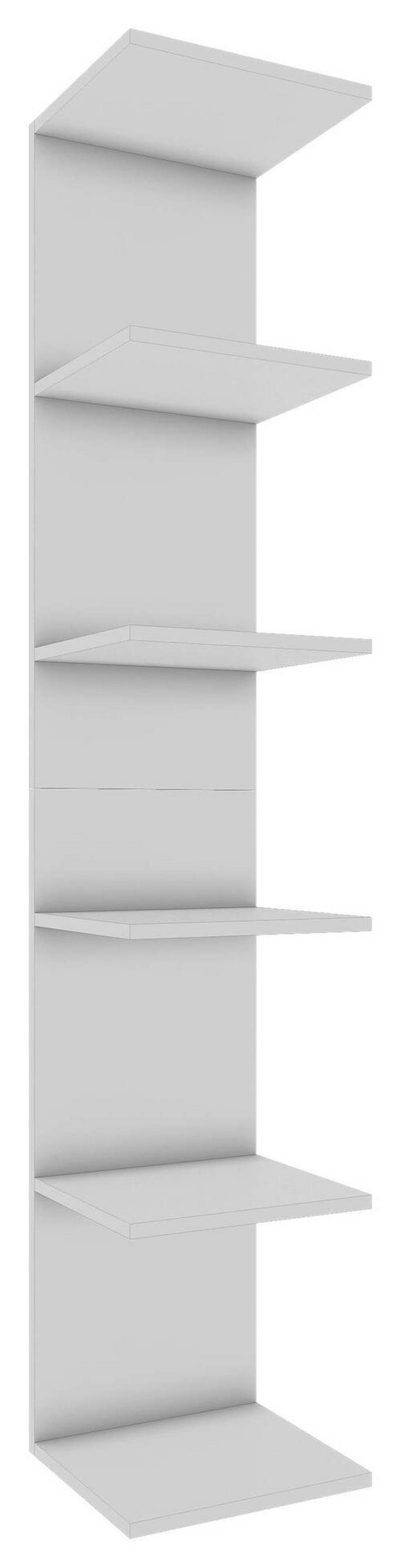Regál Lazas š: 35 cm, bílý - bílá, Moderní, kompozitní dřevo (35/180/30cm) - MID.YOU