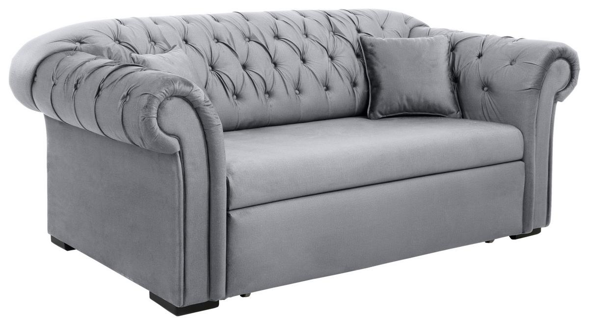 Schlafsofa Cupido - Schwarz/Grau, Design, Textil (213/86/99cm) - MID.YOU