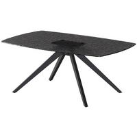 Dohányzóasztal Marino - fekete/szürke, Modern, üveg/fém (110/45/70cm)