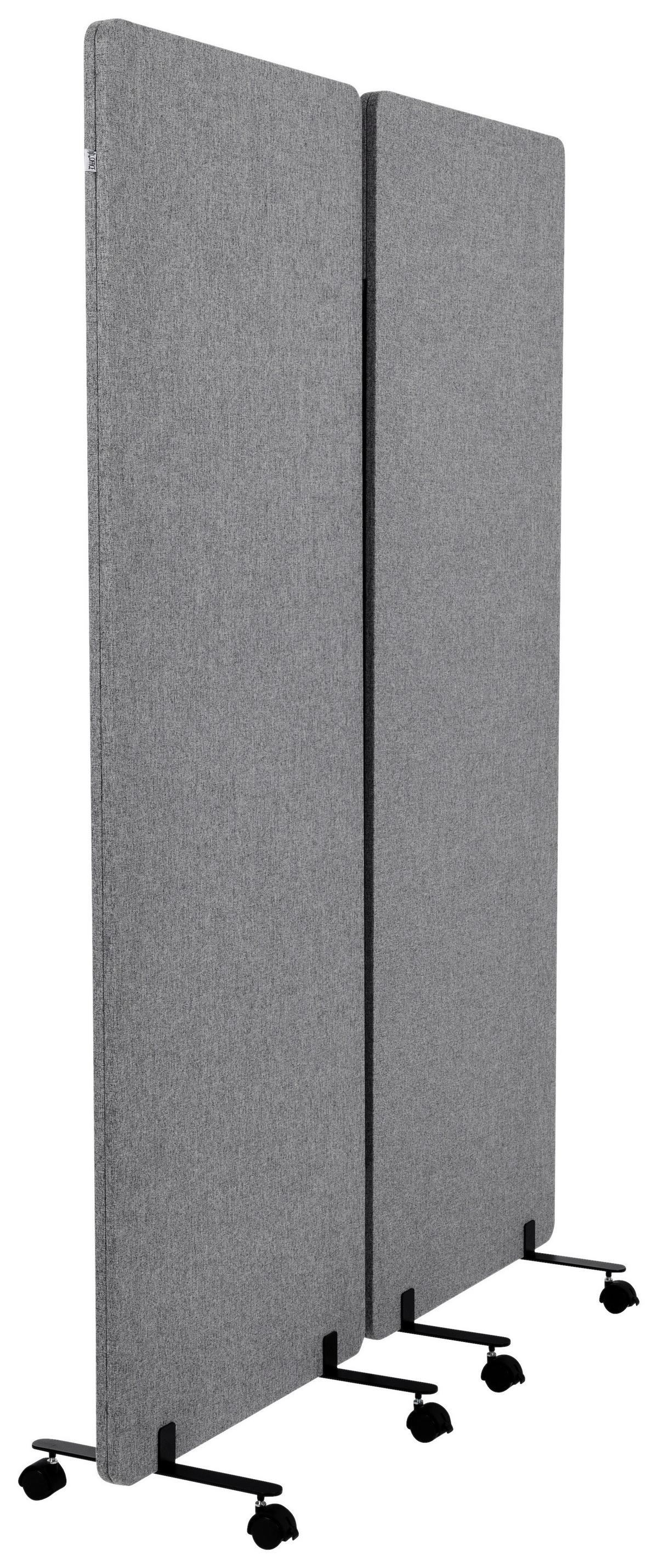 Trennwand Flexmiut - Dunkelgrau, Basics, Kunststoff/Textil (60/177/35cm) - MID.YOU