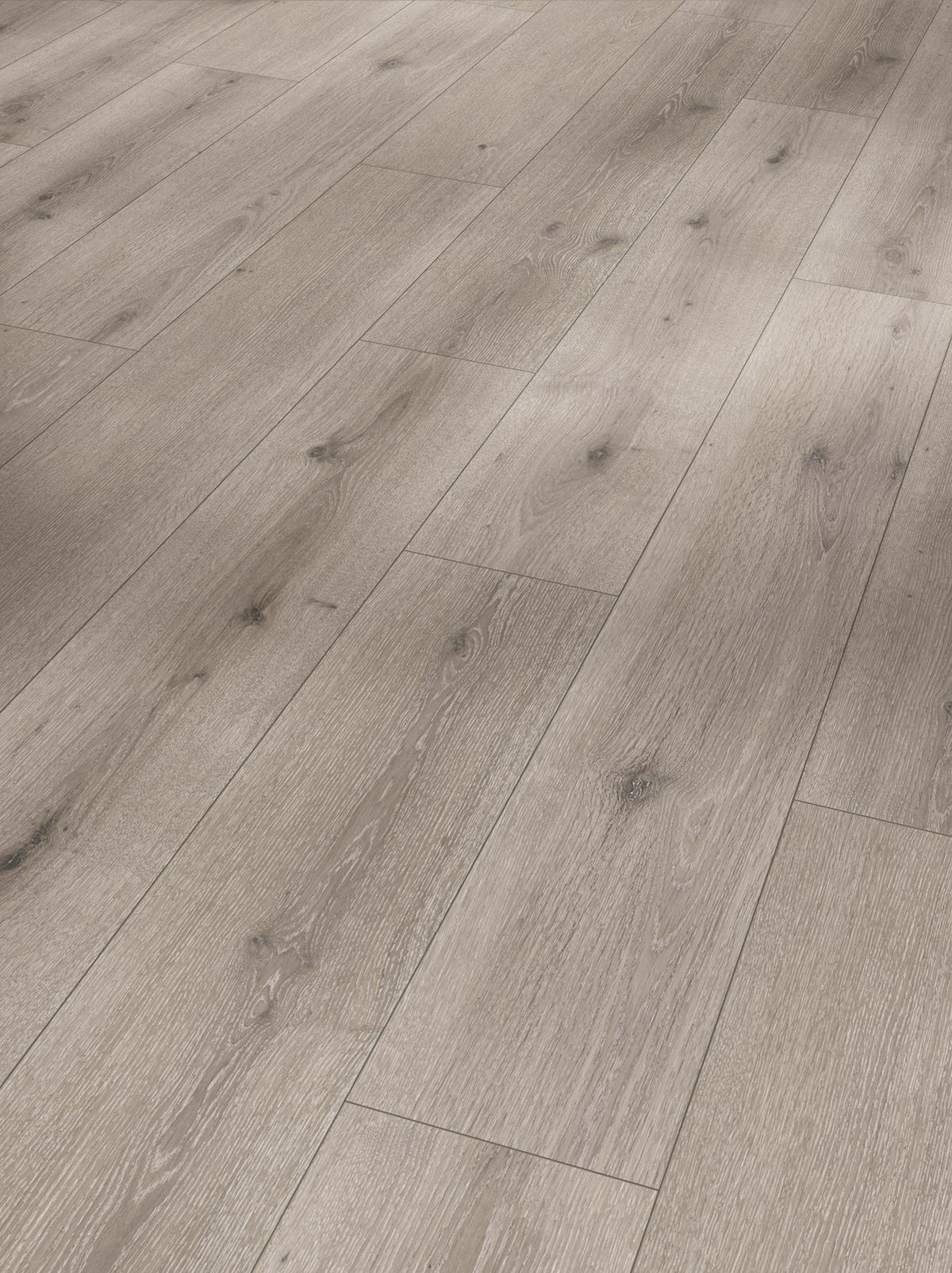 Designboden Eichefarben /Hellgrau Landhausdiele Stärke 8mm - Eichefarben/Hellgrau, Basics, Holz/Kunststoff (128,5/19,4/0,8cm) - Parador