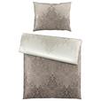 Satin Bettwäsche 140x200 cm Odette Baumwolle Taupe/Beige - Taupe/Beige, ROMANTIK / LANDHAUS, Textil (140/200cm) - James Wood