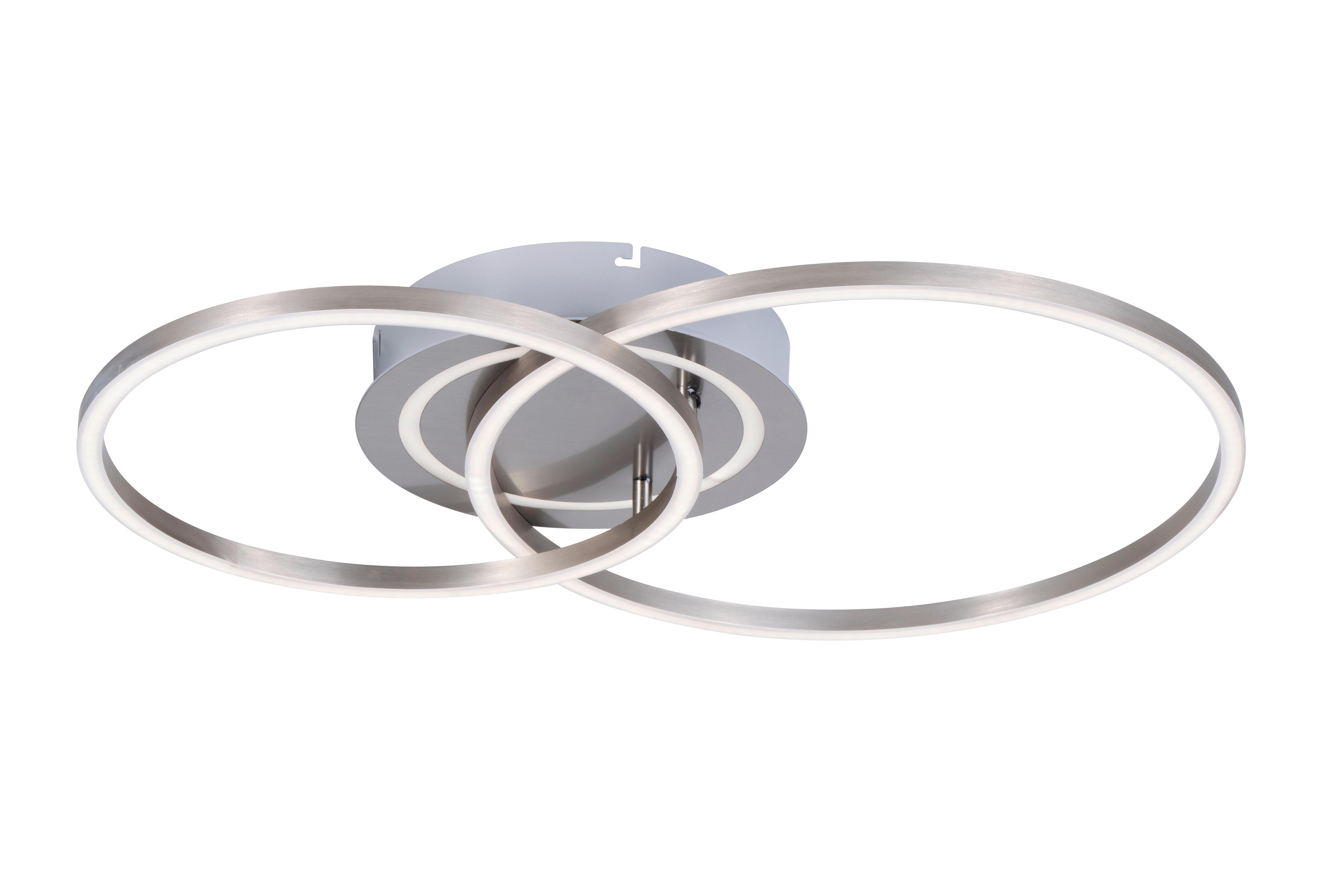 Stropní LED svítidlo Rebi - šedá/bílá, Konvenční, kov/plast (57,4/38,2/8,1cm) - Premium Living
