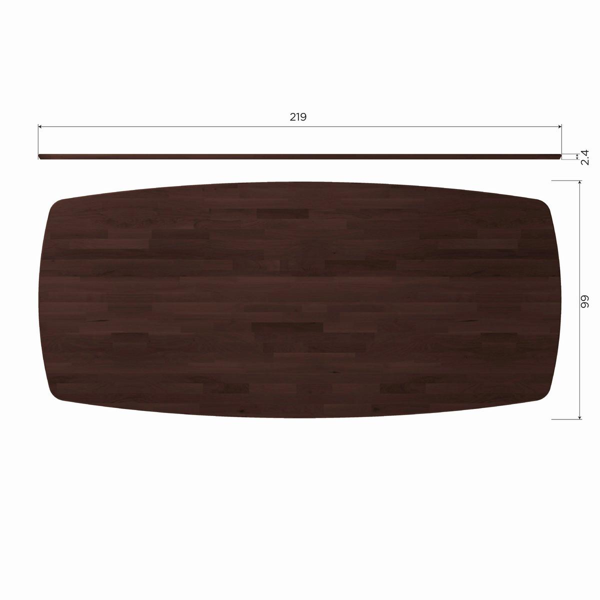 Esstisch Jouw Unieke Dunkelbraun L: 220 cm - Dunkelbraun, Design, Holz (220/100/74cm) - Livetastic
