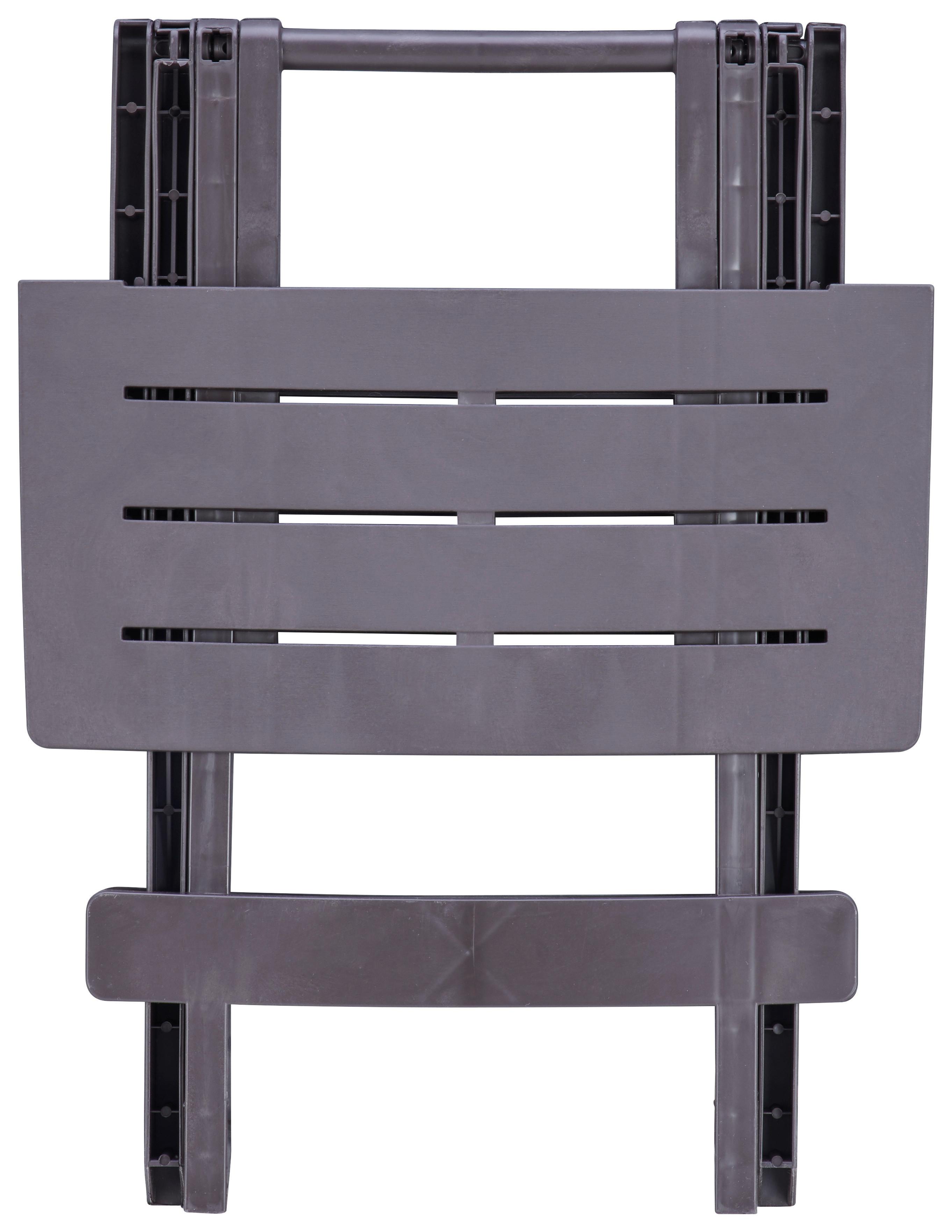 Beistelltisch Klappbar Adige Mokkafarben - Braun, MODERN, Kunststoff (44/50/44cm)