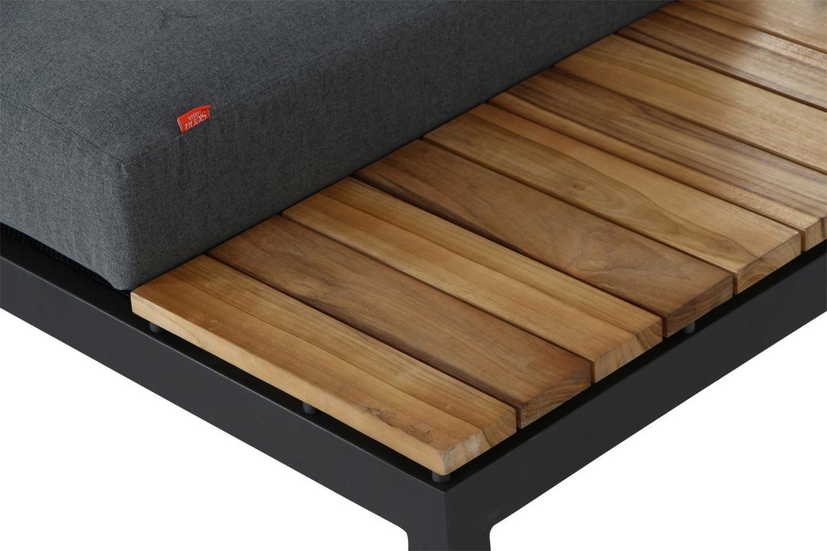 Loungesofa H16599 - Anthrazit/Grau, MODERN, Holz/Textil (175/70/84cm) - Siena Garden