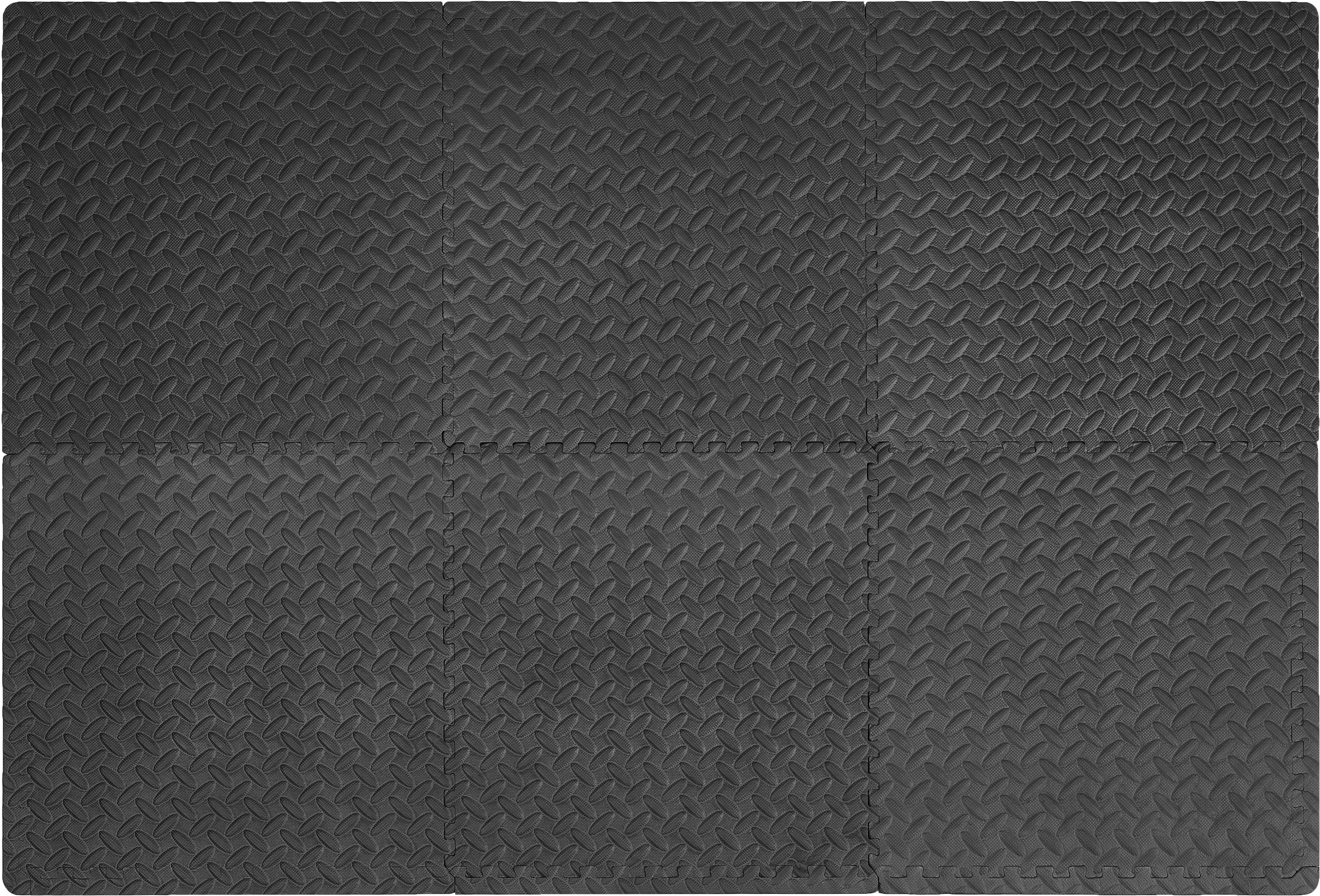 UNTERLAGSMATTE für alle Fußböden - Schwarz, Basics, Kunststoff (40/40/6,5cm)