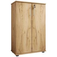 CD-Regal Engalo Eiche Dekor B: 60 cm - Honigeiche/Schwarz, Design, Holzwerkstoff (60/93/31cm) - MID.YOU