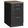 Schubkastenunterschrank Mailand Graphitfarben B: 50 cm - Graphitfarben/Sonoma Eiche, MODERN, Holzwerkstoff (50/85/60cm) - Held