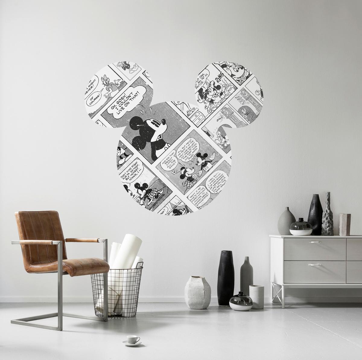 Vliestapete Mickey Head Comic Cartoon - KONVENTIONELL (127cm)