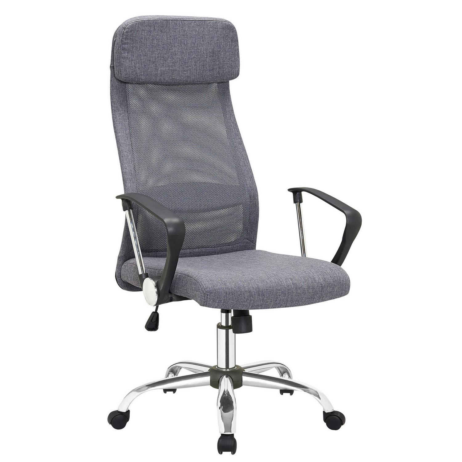 Drehstuhl Grau/Silberfarben B: 62cm Grau, Silberfarben
