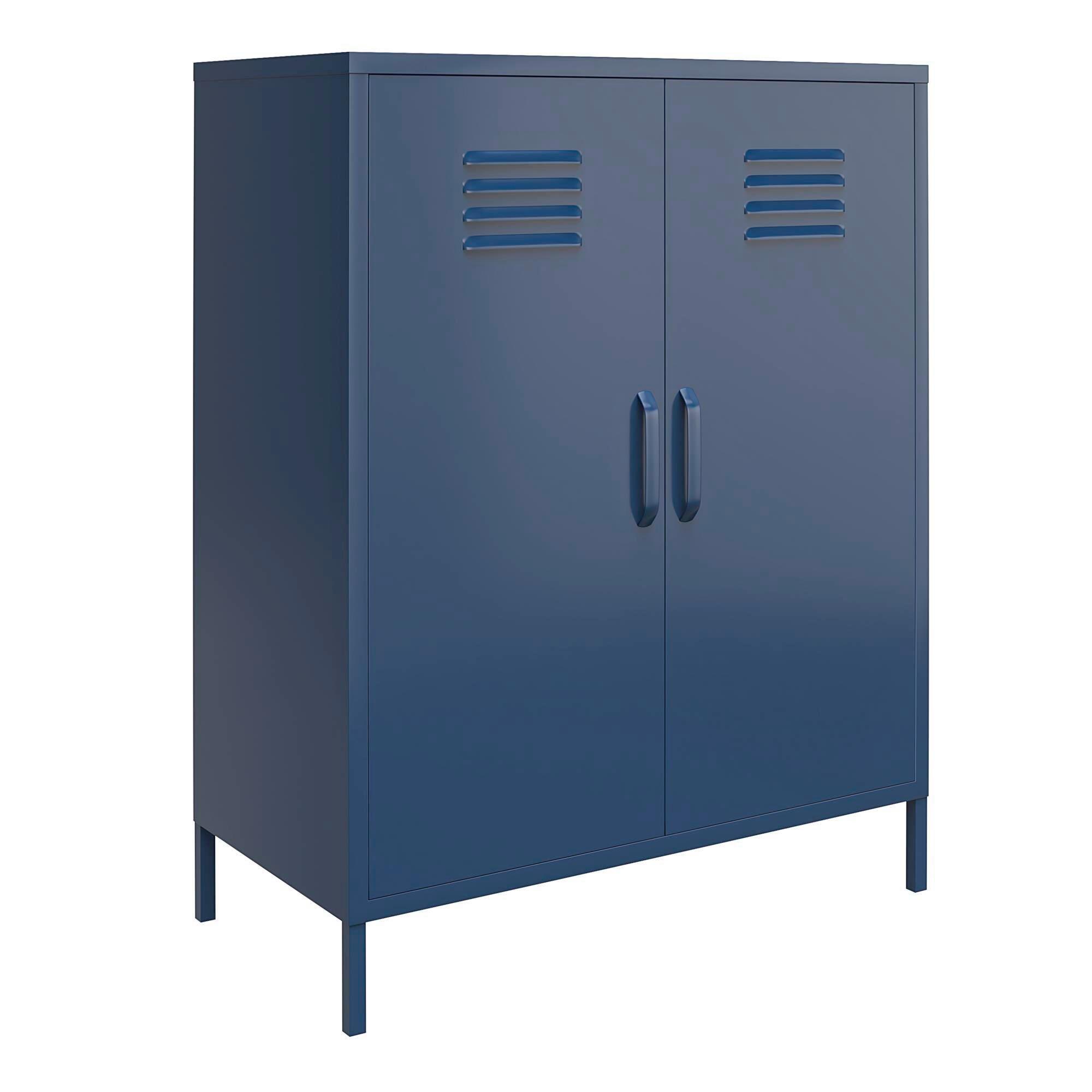Highboard Bradford Blau B: 79cm - Blau, Design, Metall (79/100/39cm) - MID.YOU