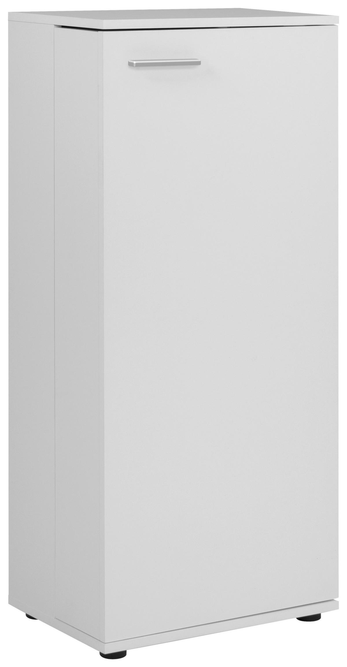 Schuhschrank Satos 02b - Schwarz/Weiß, Design, Holzwerkstoff (50/110/34cm) - MID.YOU