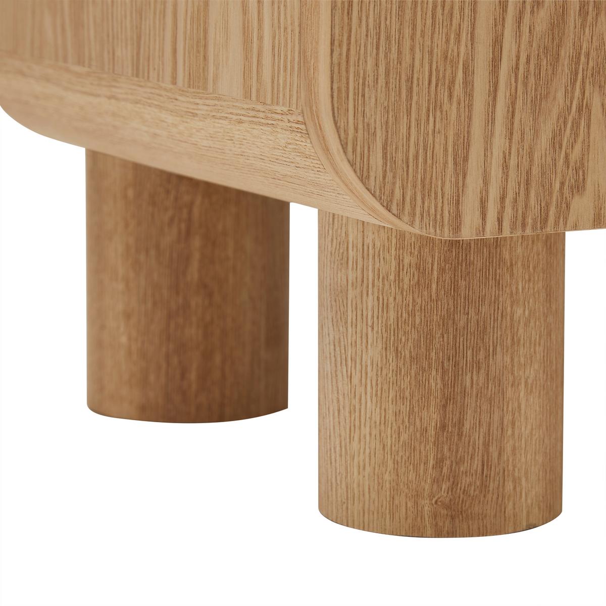 NOČNÝ STOLÍK ALVA -TREND- - prírodná farba, Modern, drevo/kompozitné drevo (40/45/30cm) - Premium Living