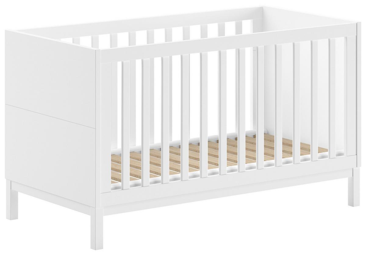 GITTERBETT Eva Weiß 70x140cm - Weiß, MODERN, Holz/Holzwerkstoff (70/140cm) - Vipack