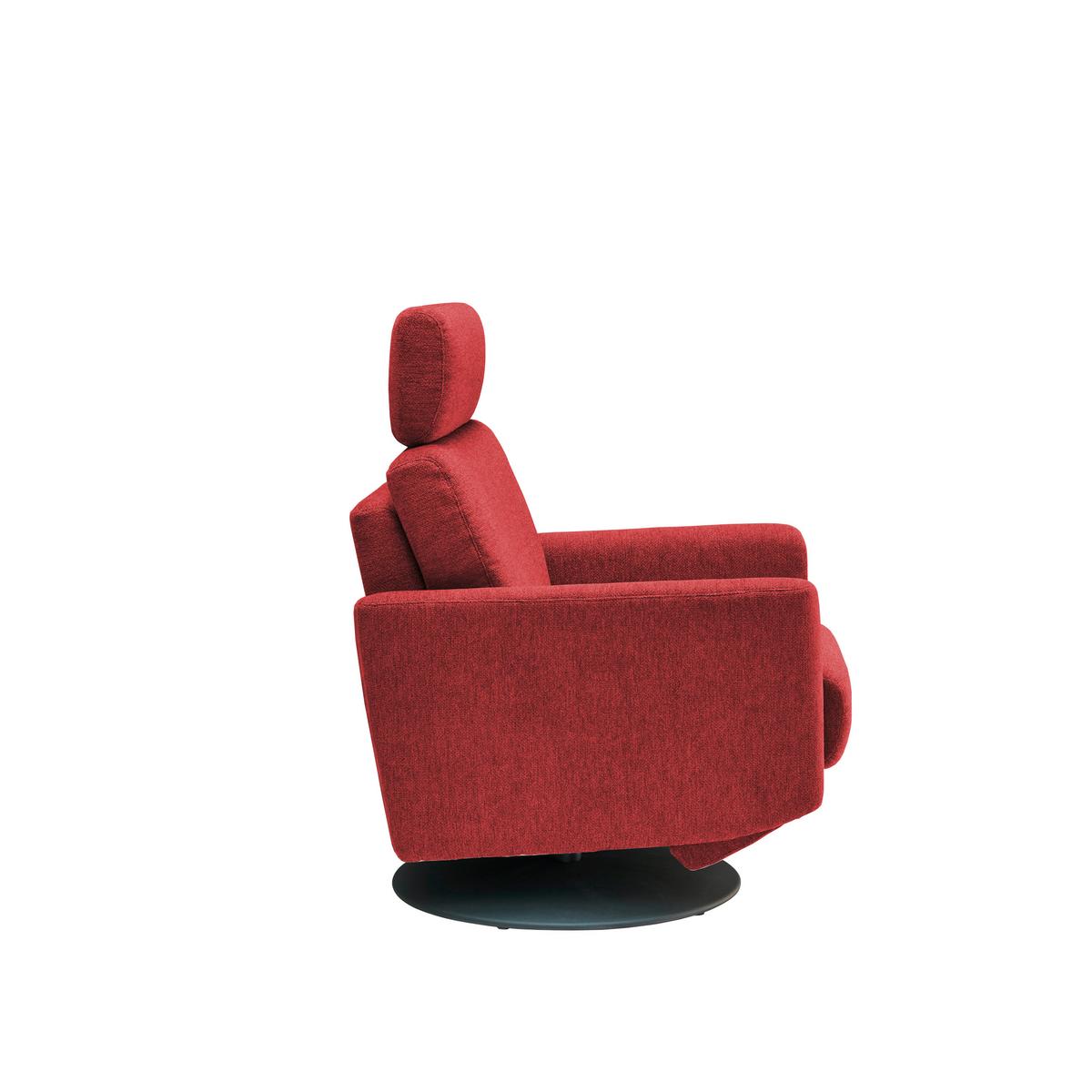 Relaxsessel Centrale T: 87-154 cm, Rot - Rot/Schwarz, MODERN, Textil (77/105/87-154cm) - Livetastic