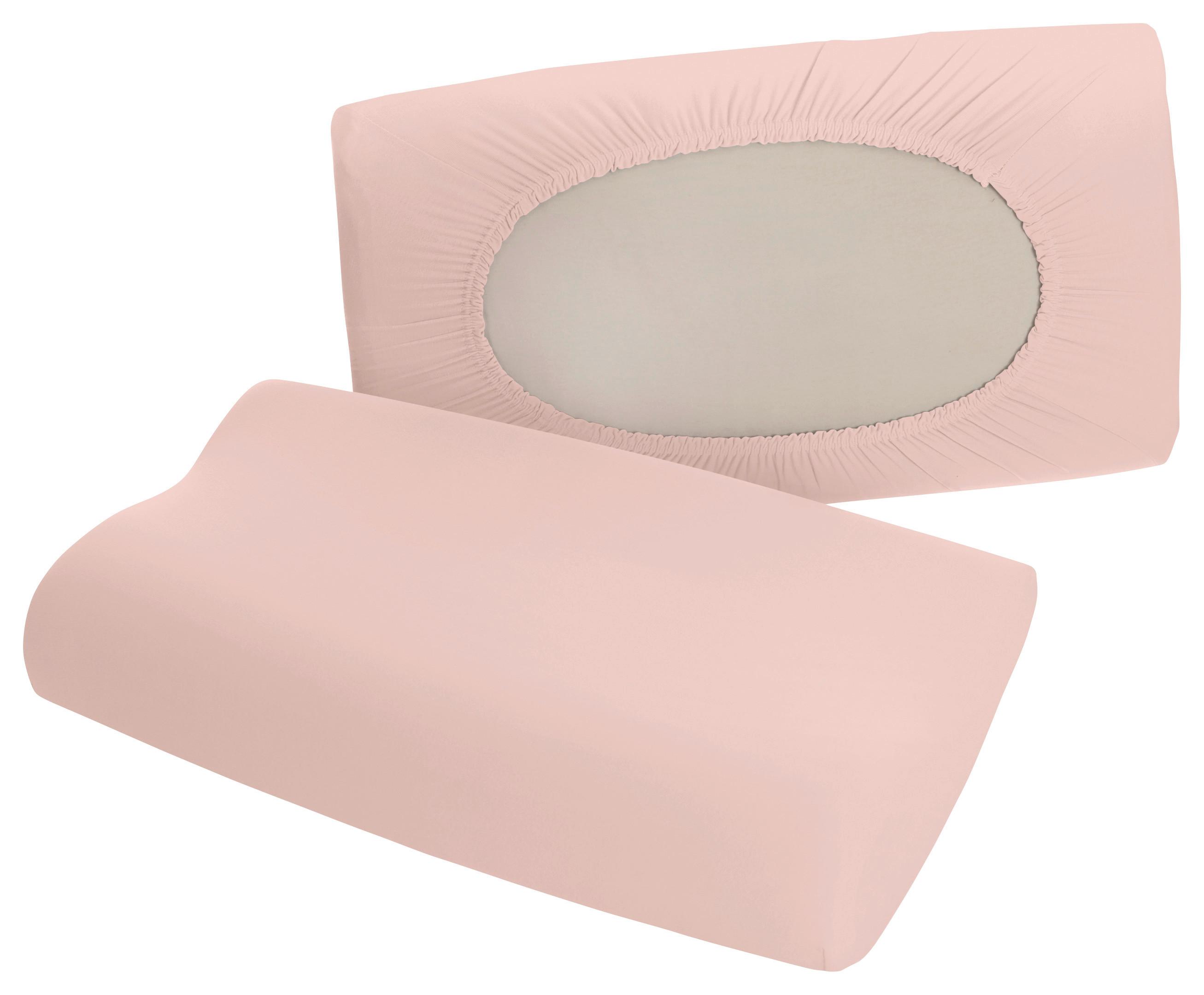 Kopfpolsterbezug Pure Flexible - Rosa, Basics, Textil (40-70/40-90cm) - Schlafgut