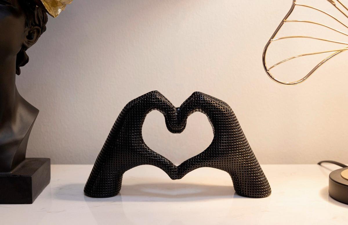 Skulptur Kunststoff, Schwarz - Basics, Kunststoff (25/13.5/7.5cm)