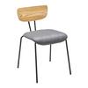 Jídelní židle CERA šedá - šedá/černá, Moderní, kov/dřevo (42/78/54cm) - Bessagi Home