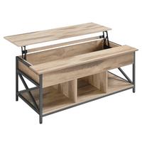 COUCHTISCH COFFEE TABLE - Schwarz/Braun, MODERN, Holzwerkstoff/Metall (120/60/48cm) - MID.YOU