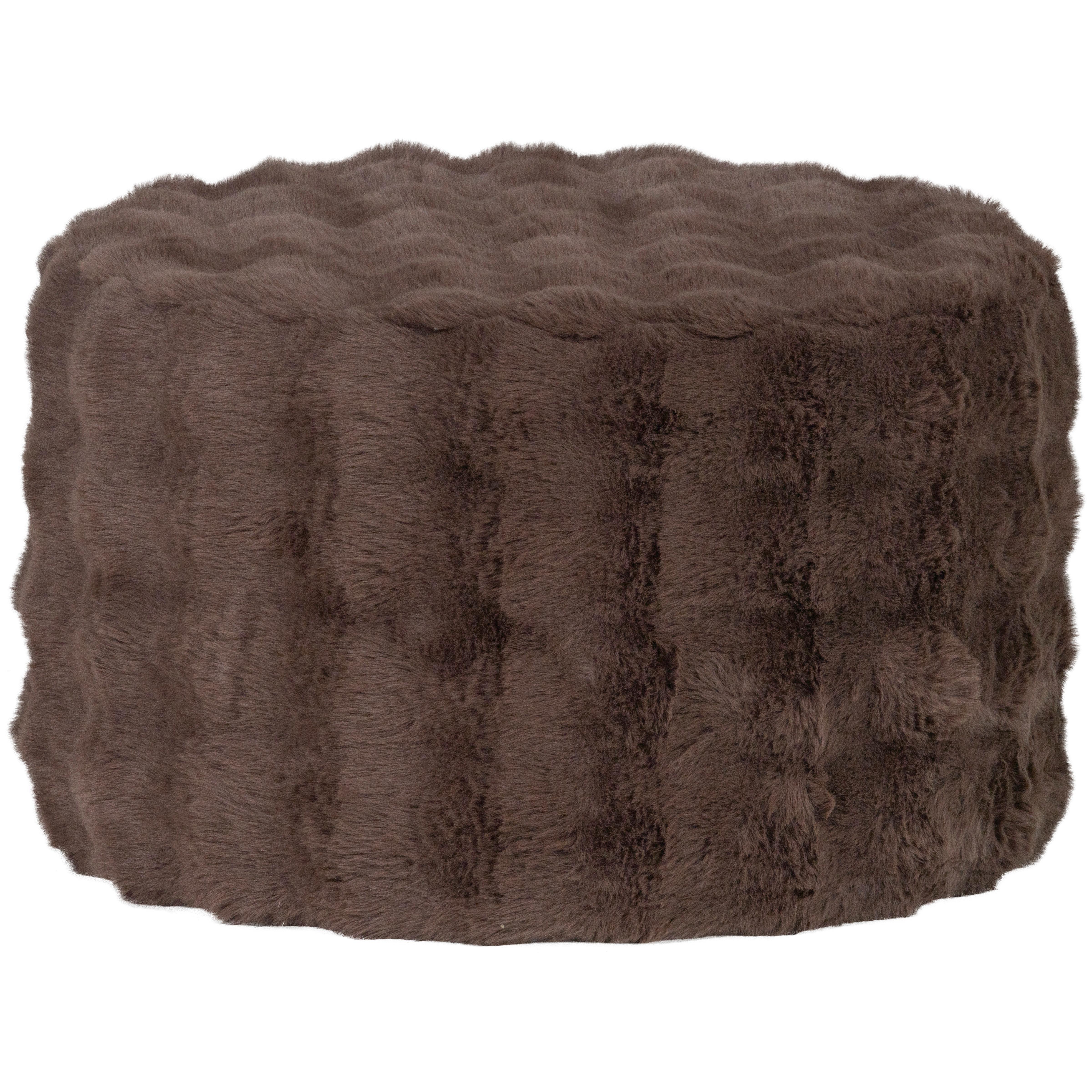 Hocker Olven Braun B: 60cm - Braun, Design, Textil (60/36/60cm) - Livetastic