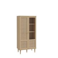 Vitrína CALASETTA š: 80 cm - barvy dubu/barvy zlata, Natur, kov/kompozitní dřevo (80,1/166,6/41,4cm)