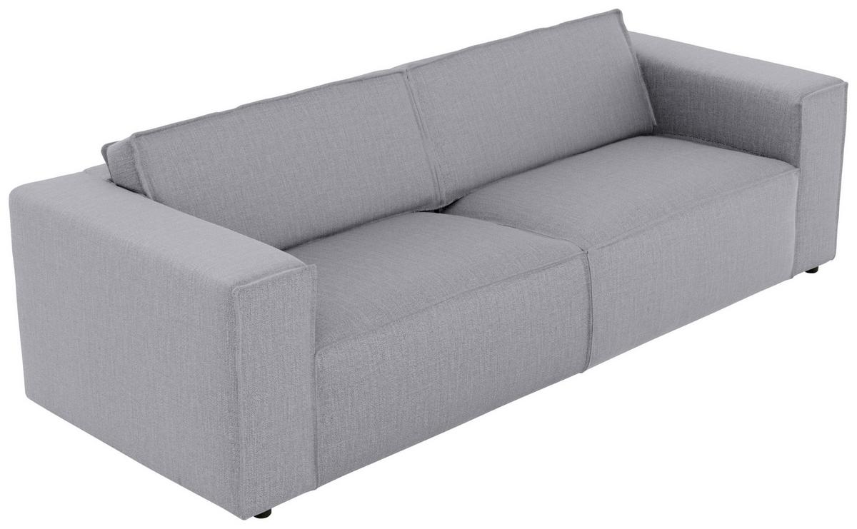 3-Sitzer-Sofa Dice Grau B: 250 cm - Schwarz/Grau, MODERN, Textil (250/80/102cm) - MID.YOU
