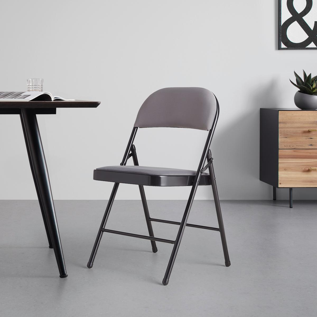 SKLÁDACÍ KŘESLO WALTER III -SB- - šedá/černá, Konvenční, kov/textil (46.5/79/47cm) - Mömax